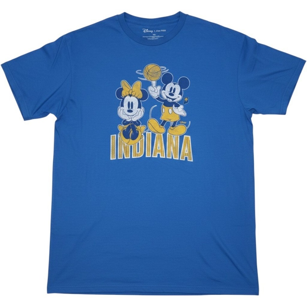 Disney x Junk Food XL Adult Shirt Mickey Minnie INDIANA PACERS Basketball New